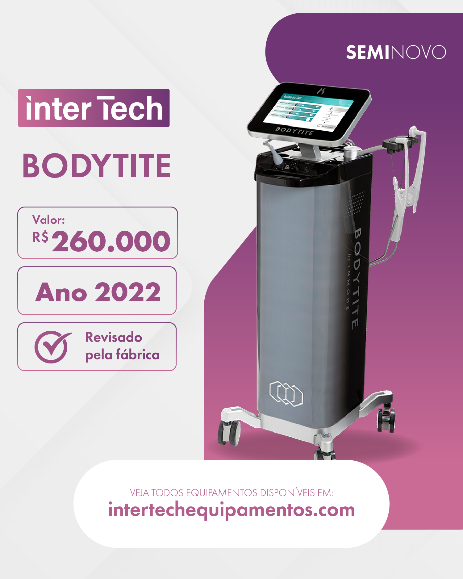 Equipamento seminovo InterTech 08